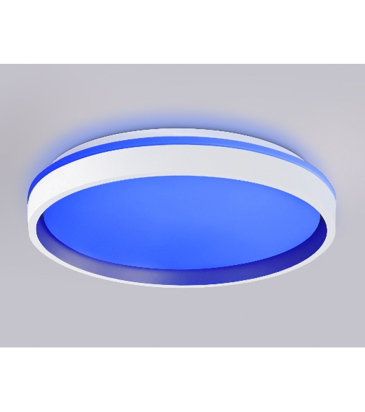 Светодиодный светильник RGB Ambrella light FZ607 WH/GD белый/золото IP20 66W 3000K-6500K+RGB D490*85 (ПДУ ИК)