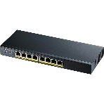 Коммутатор Smart L2 PoE+ Zyxel GS1900-8HP, 8xGE PoE+, настольный, бесшумный, бюджет PoE 70 Вт, фото3