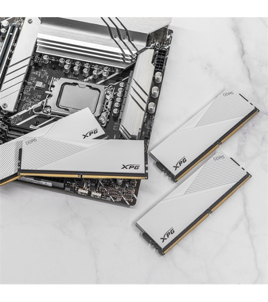 Оперативная память XPG Lancer, DDR5, 64GB (2x32GB), 6400MHz, CL32, DIMM, с радиаторами, белый