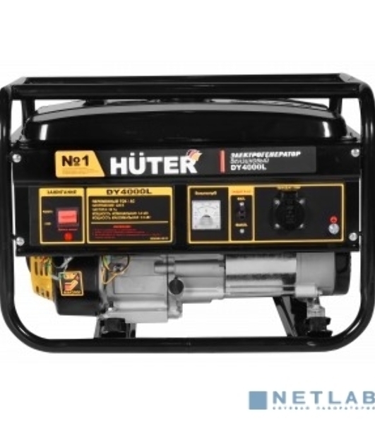 Электрогенератор бензиновый Huter DY4000L, 3.3 кВт, 68 дБ, 40.3 кг