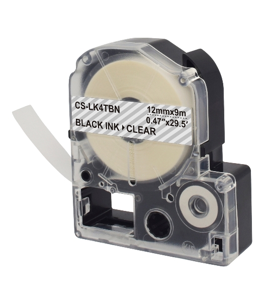 Картридж ленточный Cactus CS-LK4TBN черный, 12 мм, 9 м для Epson LW300/LW400/LW700/LW600P/LW1000P/K400/Z700/Z900