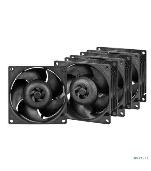 Комплект вентиляторов для корпуса Arctic S8038-10K (4 Pack) черный, 80 мм, 10000 об/мин, 4 pin