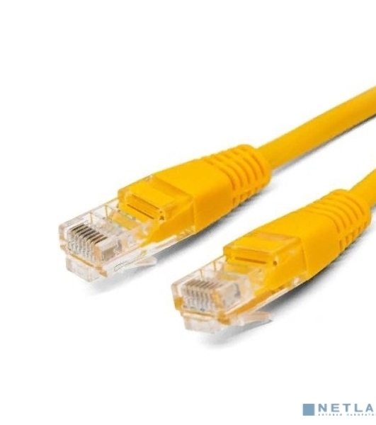 Кабель патч-корд, Filum FL-U5-C-0.5M-Y U/UTP 5e cat. 0.5м, 26AWG(7x0.16 мм), чистая медь, PVC, жёлтый
