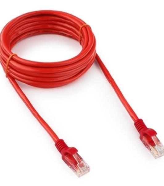 Патч-корд UTP Cablexpert cat.5e, 3м, литой, многожильный, красный