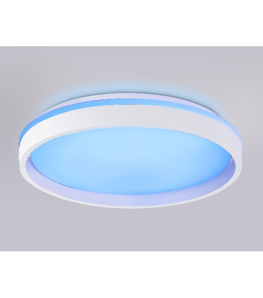 Светодиодный светильник RGB Ambrella light FZ607 WH/GD белый/золото IP20 66W 3000K-6500K+RGB D490*85 (ПДУ ИК)