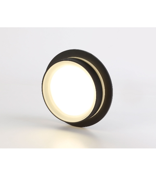Светильник Ambrella light TN5385 SBK/FR черный песок/белый матовый GX53 IP44 D105*40