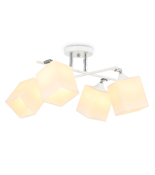 Светильник Ambrella light TR303083/4 WH/CH/FR белый/хром/белый матовый E27/4 max 40W 620*620*260