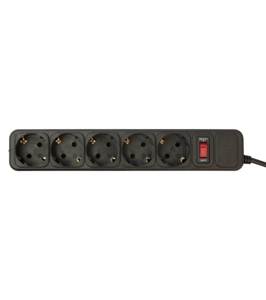 Сетевой фильтр PC Pet AP01006-5-BK 5 м, 5 розеток, черный