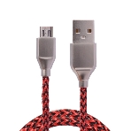 Кабель USB ACD-Titan MicroUSB - USB-A Нейлон, 1м, красно-черный, фото 1