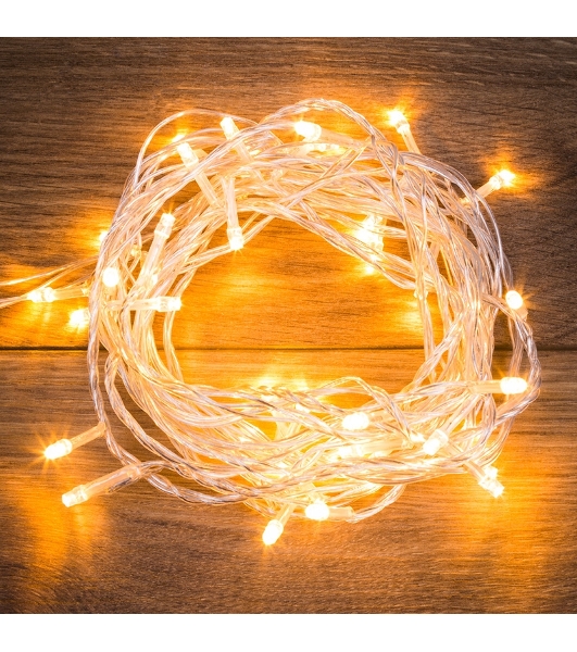 Гирлянда 'Твинкл Лайт' 4 м, прозрачный ПВХ, 25 LED, теплый белый