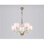 Люстра Ambrella light LH71131/5 BS/WH латунь/белый E14/5 max 40W D660*880, фото4