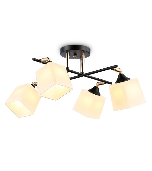 Светильник Ambrella light TR303084/4 BK/FGD/FR черный/золото/белый матовый E27/4 max 40W 580*580*250