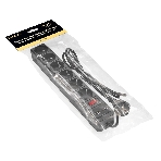 Сетевой фильтр-удлинитель с USB зарядкой ExeGate SP-6-USB-1.8B (6 евророзеток с заземлением, 2 USB-A 2A, 1.8 м, защита от перегрузки, выключатель с подсветкой, черный), фото 1
