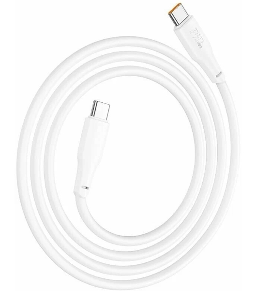 Кабель USB2.0 Hoco Type-C/Type-C, 5А, 100Вт, X96, 1м, белый, коробка