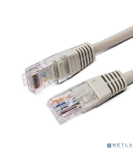 Кабель патч-корд, Filum FL-U5-0.5M U/UTP 5e cat. 0.5м, 26AWG(7x0.16 мм), омедненный алюминий (CCA), PVC, серый