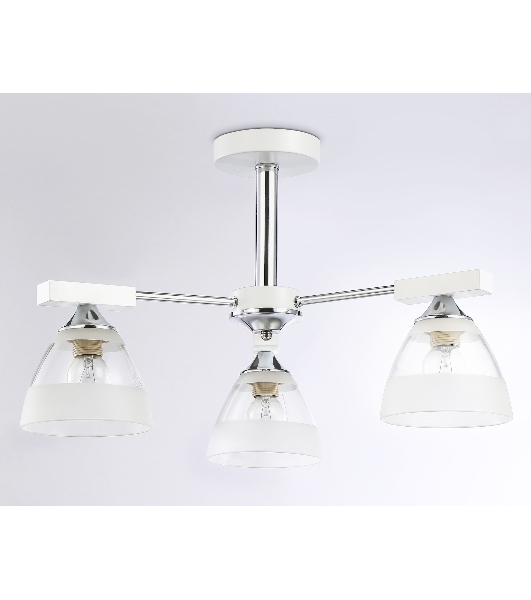Светильник Ambrella light TR9091/3 WH/CH белый/хром E27*3 max 40W D570*270