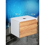 Комплект: тумба Bau Dream Blackwood 60, 1 ящик, Раковина круглая накладная BAU Element D41, мрамор, смеситель Hotel Dream Black, черный матовый, фото11