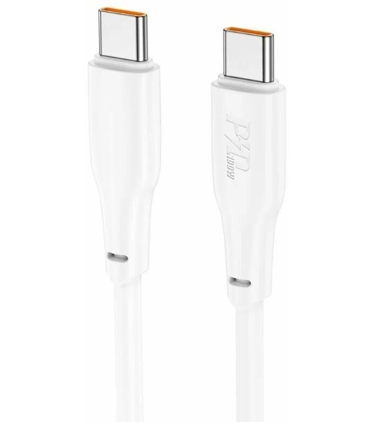 Кабель USB2.0 Hoco Type-C/Type-C, 5А, 100Вт, X96, 1м, белый, коробка