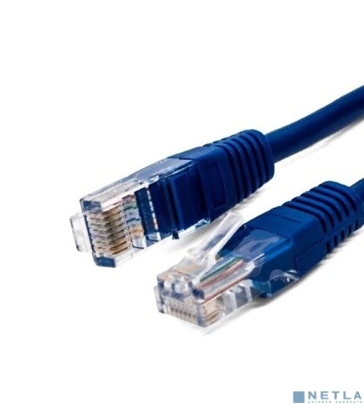 Кабель патч-корд, Filum FL-U5-0.5M-BL U/UTP 5e cat. 0.5м,  26AWG(7x0.16 мм), омедненный алюминий (CCA), PVC, синий