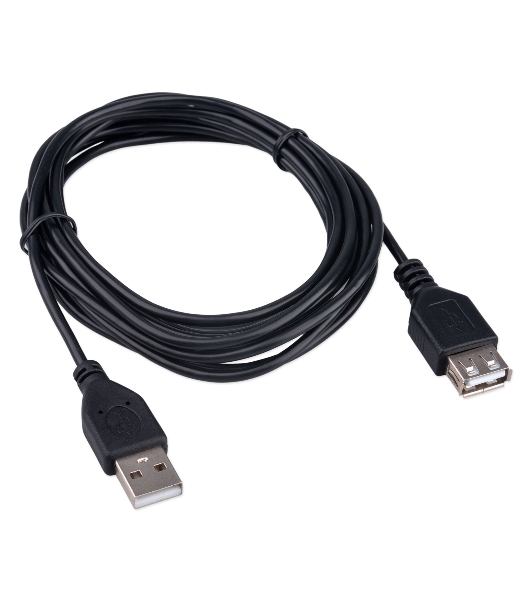 Кабель-удлинитель USB2.0 Гарнизон GCC-USB2-AMAF-4.5M, AM/AF, медь, 4.5м, черный, пакет