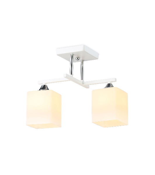 Светильник Ambrella light TR303111/2 WH/CH/FR белый/хром/белый матовый E27/2 max 40W 360*190*290