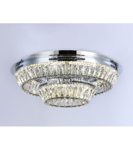 Светильник Ambrella light TR5029 CH/CL хром/прозрачный 3000K/4200K/6400K 81W D600*207 (Без ПДУ)