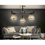 Светильник Ambrella light TR9098/3 BK/GD/TI черный/золото/янтарь E27*3 max 40W D600*316, фото6
