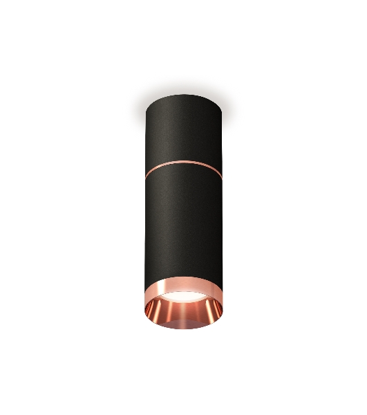 Светильник Ambrella Light XS6323063 SBK/PPG черный песок/золото розовое полированное MR16 GU5.3 (C6302, A2063, C6323, N6135)