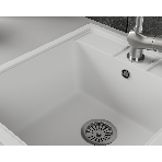 Мойка для кухни BAU Stil White snow 45х50, выпуск с сифоном в комплекте, белый снег, фото6