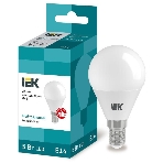 Лампа светодиодная IEK LLE-G45-5-230-40-E14 ECO G45 5Вт шар 4000К белый E14 450 лм 230-240В, фото 1