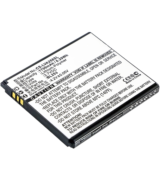 Аккумулятор CS-LVA258SL BL253 для Lenovo A2010,A1000 3.7V, 1700mAh, 6.29Wh