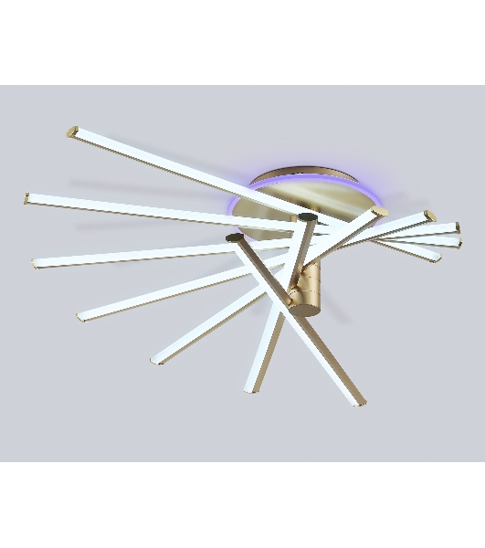 Потолочный светодиодный светильник Ambrella light FL6244 GD золото 125W 3000K-6400K+RGB 900*750*230 (ПДУ ИК)