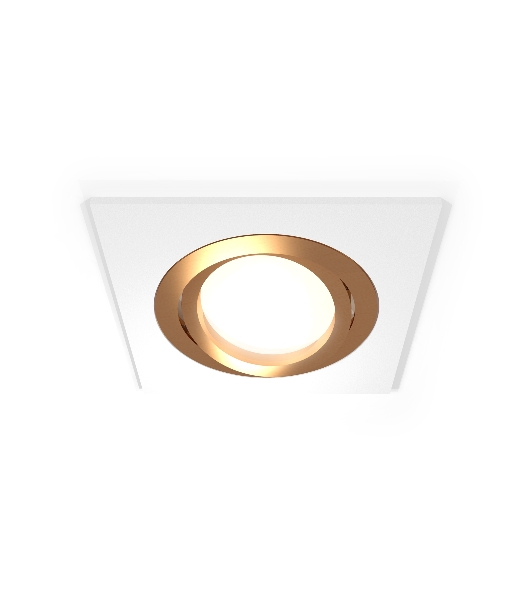 Комплект встраиваемого поворотного светильника Ambrella light XC7631083 SWH/PYG белый песок/золото желтое полированное MR16 GU5.3 (C7631, N7004)