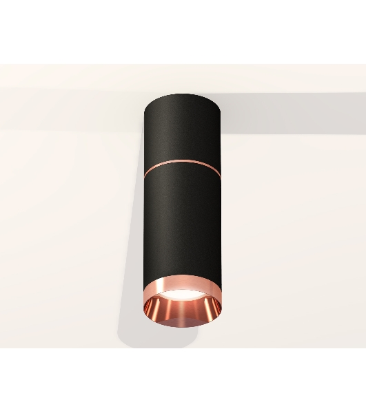 Светильник Ambrella Light XS6323063 SBK/PPG черный песок/золото розовое полированное MR16 GU5.3 (C6302, A2063, C6323, N6135)