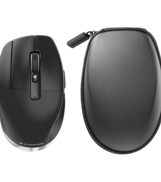 Мышь беспроводная/проводная 3Dconnexion CadMouse Pro Wireless Left (3DX-700079) черный, 7200 dpi, радиоканал, Bluetooth, USB Type-C, кнопки - 7