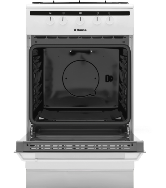 Плита газовая Hansa FCGW51001 белый, конфорок 4 шт, духовка 56 л, 50 см x 85 см x 60 см