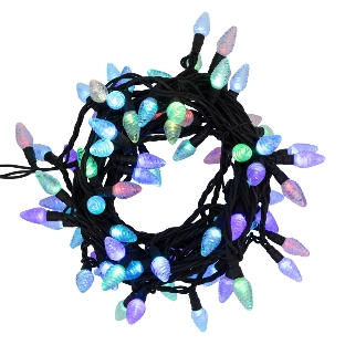 Гирлянда Neon-night 'Мультишишки' 10 м, черный Каучук, 80 диодов, цвет RGb
