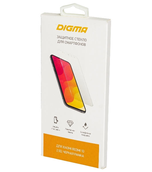 Защитное стекло для экрана Digma черный для Xiaomi Redmi 10 2.5D