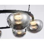 Подвесной светодиодный светильник Ambrella light LH12003/6 BK/GD/SM черный/золото/дымчатый 36W 3000K D760*175, фото5