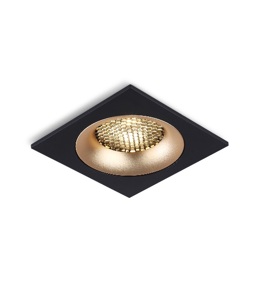 Светильник встраиваемый Ambrella light TN102730 BK/GD черный/золото GU5.3 92*92*23