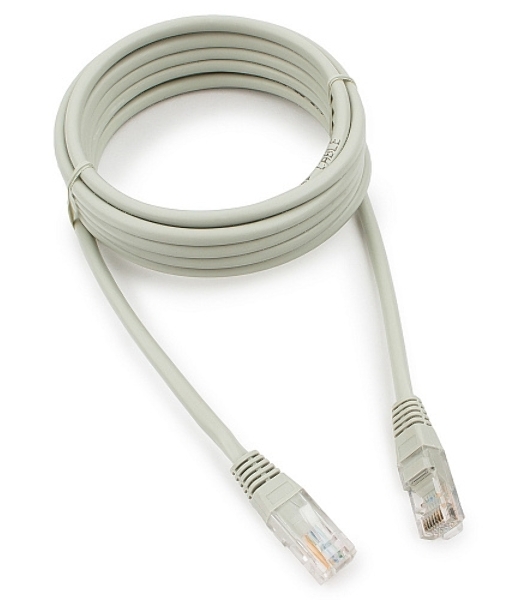 Патч-корд медный UTP Cablexpert PP10-3M cat.5e, 3м, литой, многожильный, серый