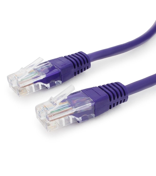 Патч-корд UTP Cablexpert cat.5e, 3м, литой, многожильный, фиолетовый