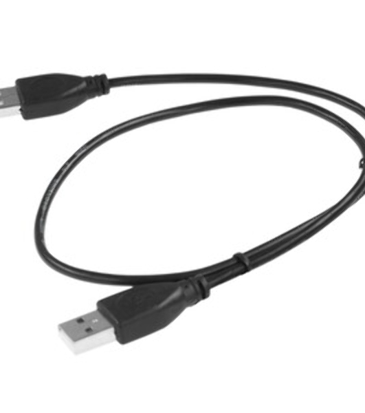 Кабель USB2.0 Cablexpert CC-USB2-AMAM-0.6M, AM/AM, экран, 28/26AWG, медь, Pro, 0.6м, черный, пакет