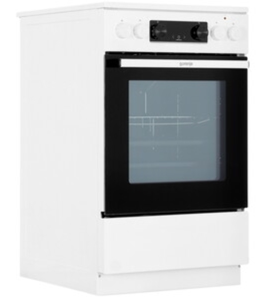 Плита электрическая Gorenje GECS5C70WA белый, конфорок 4 электрических, духовка 70 л, 50 см x 85 см x 59.4 см