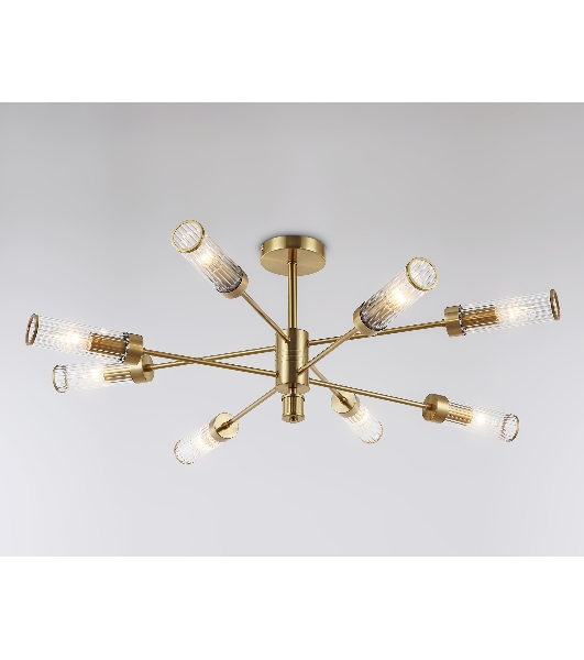Люстра Ambrella light LH55162/8 BS/CL латунь/прозрачный E14/8 max 40W D930*330