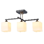 Светильник Ambrella light TR303114/3 BK/FGD/FR черный/золото/белый матовый E27/3 max 40W 490*260*290, фото 1