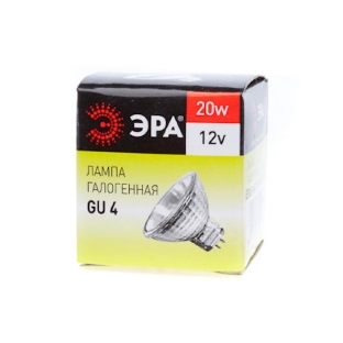 Лампа галогенная ЭРА GU4-MR11-20W-12V-30Cl(10/200/8400)