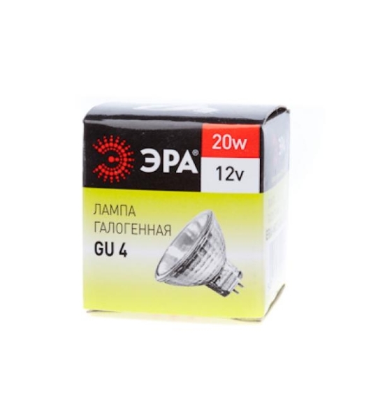 Лампа галогенная ЭРА GU4-MR11-20W-12V-30Cl(10/200/8400)