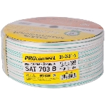 Кабель коаксиальный PROconnect SAT 703 B, Cu/Al/Cu, 64%, 75 Ом, бухта 100 м, белый, фото3