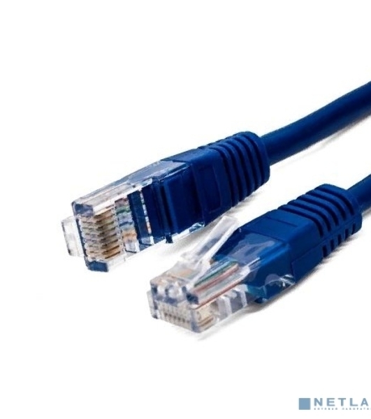 Кабель патч-корд, Filum FL-U5-C-3M-BL U/UTP 5e cat. 3м, 26AWG(7x0.16 мм), чистая медь, PVC, синий